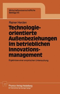 bokomslag Technologieorientierte Außenbeziehungen im betrieblichen Innovationsmanagement