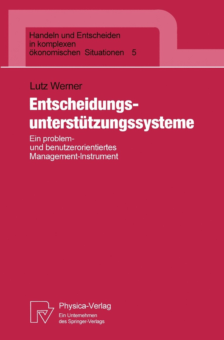 Lutz Werner - Entscheidungsunterstützungssysteme, Häftad