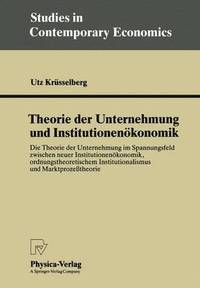 bokomslag Theorie der Unternehmung und Institutionenkonomik
