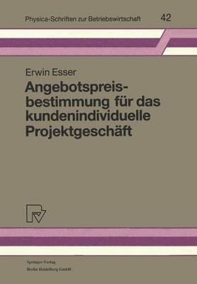 Angebotspreisbestimmung fr das kundenindividuelle Projektgeschft 1