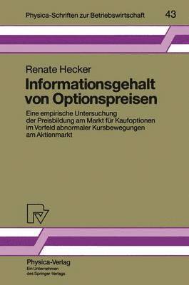 bokomslag Informationsgehalt von Optionspreisen