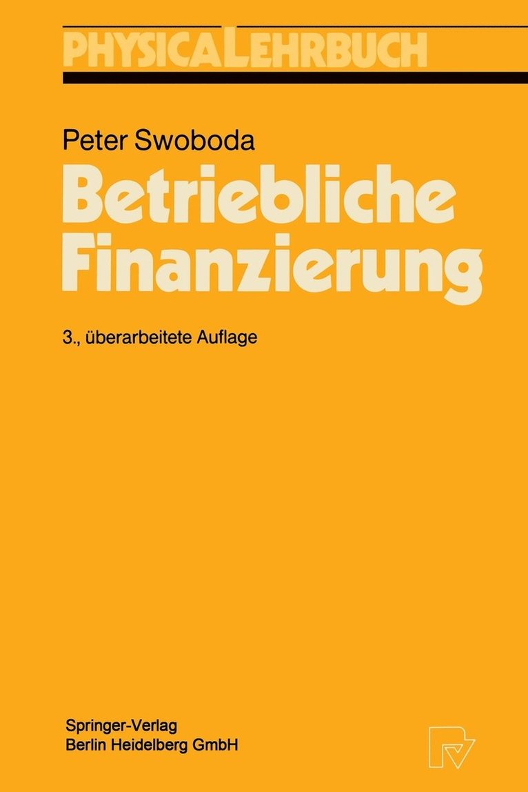 Betriebliche Finanzierung 1