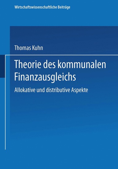 bokomslag Theorie des kommunalen Finanzausgleichs