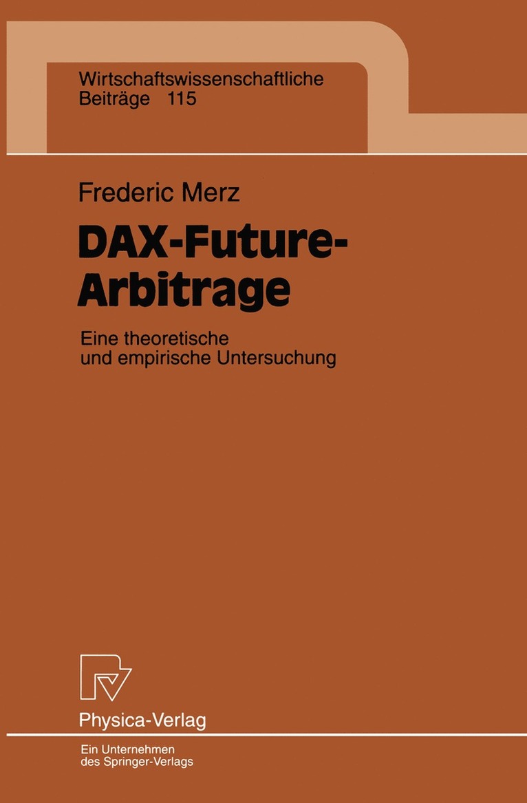 Frederic Merz - DAX-Future-Arbitrage, Häftad