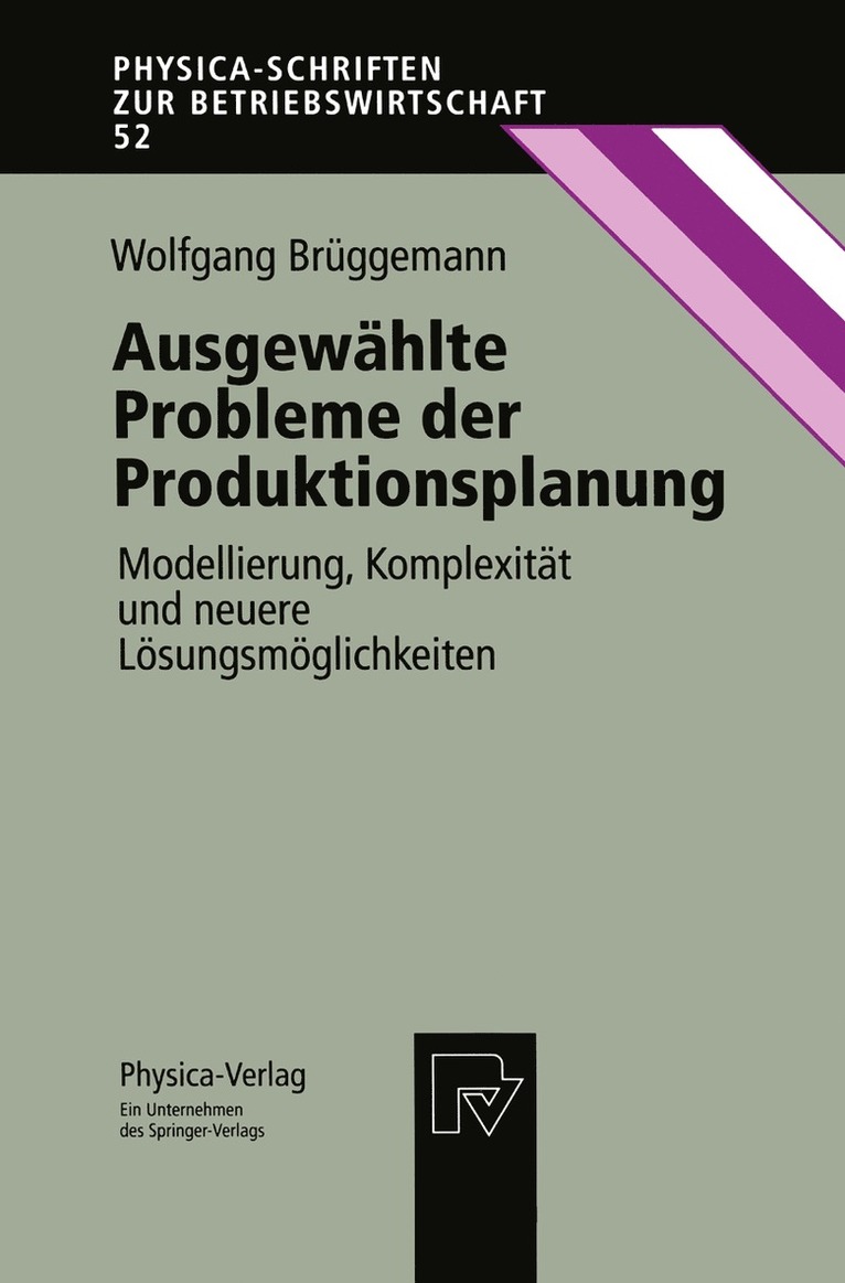 Wolfgang Brüggemann - Ausgewählte Probleme der Produktionsplanung, Häftad