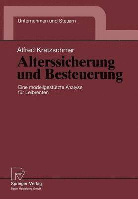 bokomslag Alterssicherung und Besteuerung