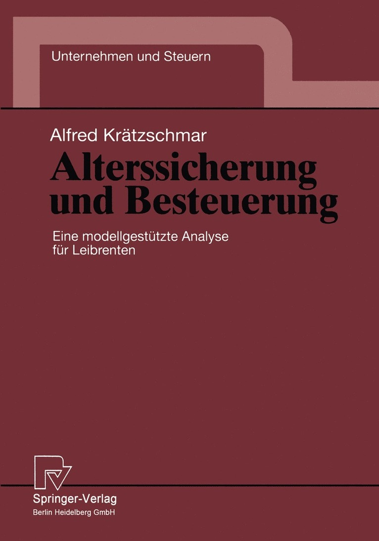 Alterssicherung und Besteuerung 1