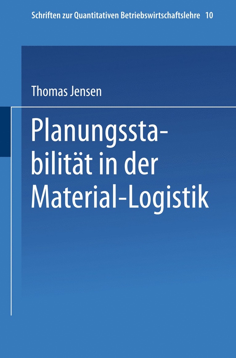 Planungsstabilitt in der Material-Logistik 1