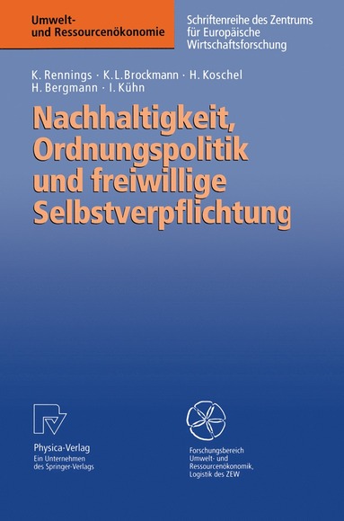 bokomslag Nachhaltigkeit, Ordnungspolitik und freiwillige Selbstverpflichtung