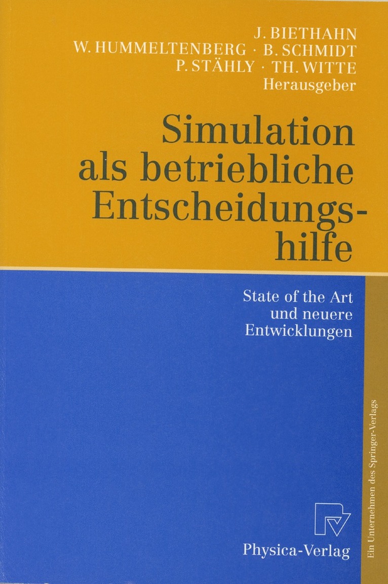 Simulation als betriebliche Entscheidungshilfe 1