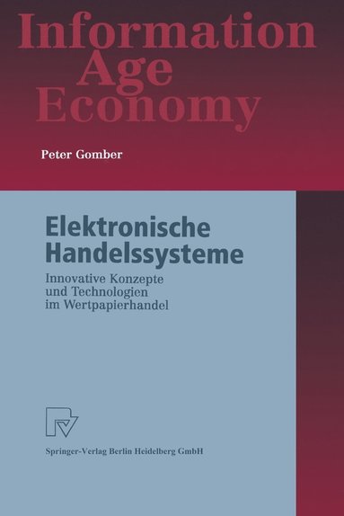 bokomslag Elektronische Handelssysteme