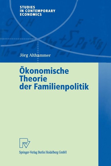 bokomslag konomische Theorie der Familienpolitik