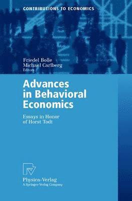 Advances in Behavioral Economics 1