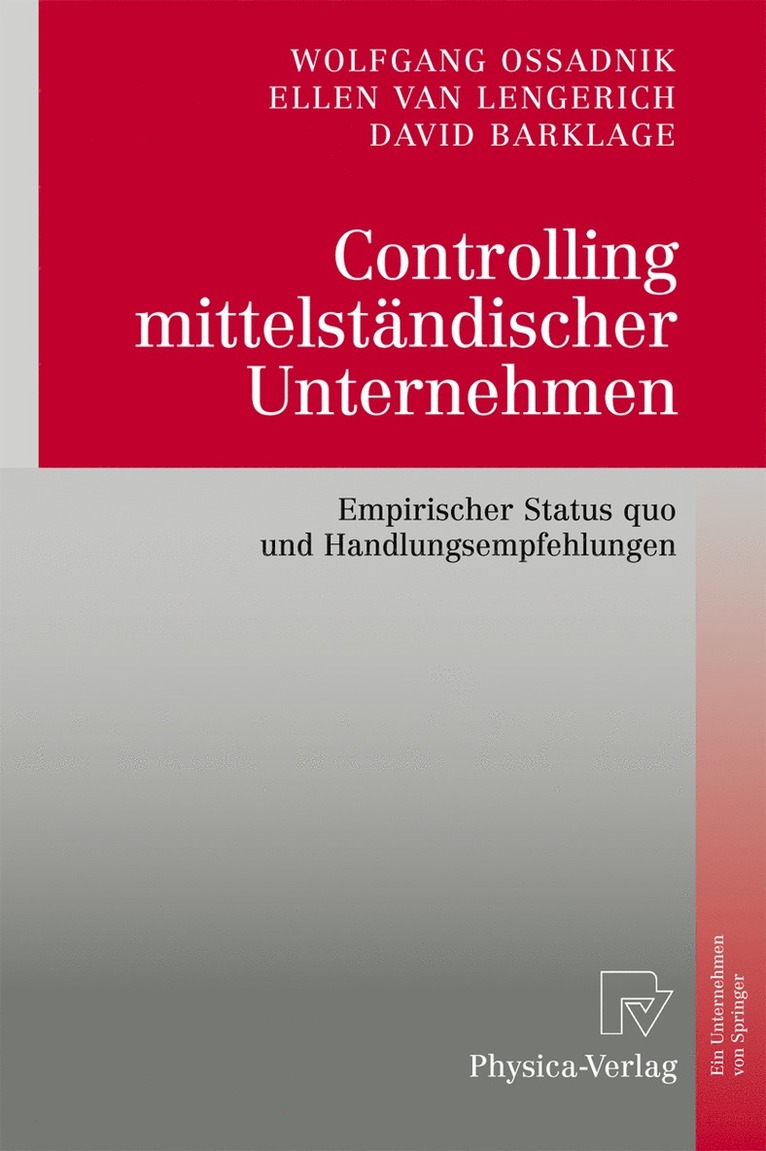Wolfgang Ossadnik, Ellen van Lengerich, David Barklage, Ellen Van Lengerich, Ellen van Lengerich - Controlling mittelständischer Unternehmen, Inbunden