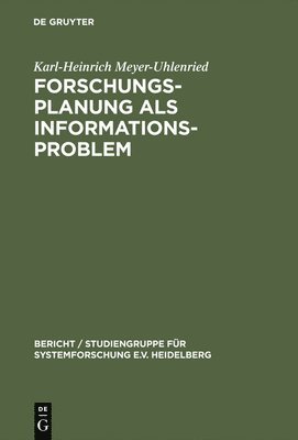 bokomslag Forschungsplanung als Informationsproblem