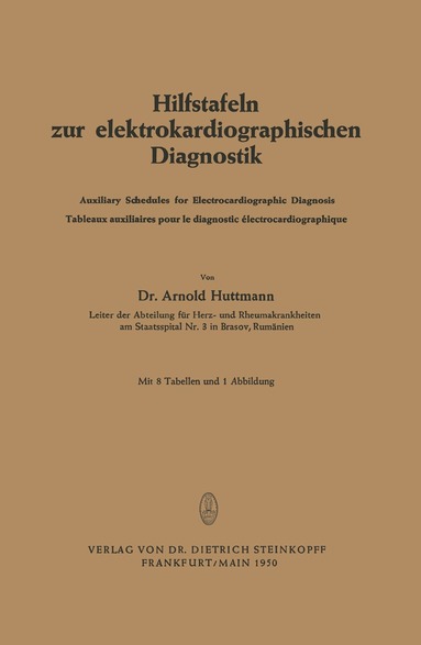 bokomslag Hilfstafeln zur elektrokardiographischen Diagnostik