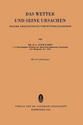 bokomslag Das Wetter und Seine Ursachen