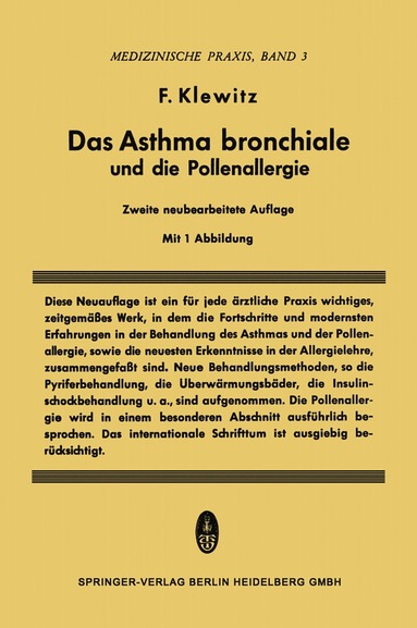 bokomslag Das Asthma Bronchiale und die Pollenallergie