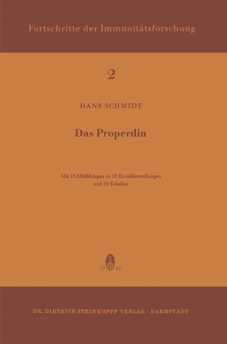 H. Schmidt - Das Properdin, Häftad