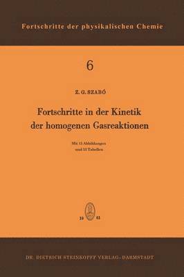 bokomslag Fortschritte in der Kinetik der Homogenen Gasreaktionen