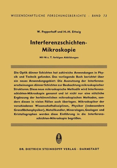 bokomslag Interferenzschichten-Mikroskopie