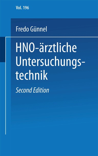 F. Günnel - HNO-ärztliche Untersuchungstechnik, Häftad