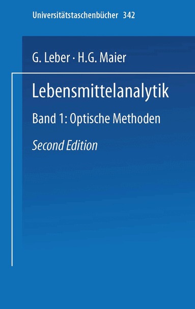 H.G. Maier - Lebensmittelanalytik, Häftad