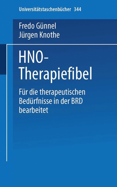 bokomslag HNO-Therapiefibel