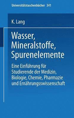 bokomslag Wasser, Mineralstoffe, Spurenelemente
