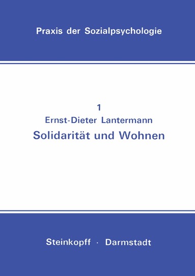 Ernst-Dieter Lantermann - Solidarität und Wohnen, Häftad