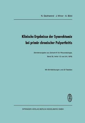 bokomslag Klinische Ergebnisse der Synovektomie bei primr chronischer Polyarthritis