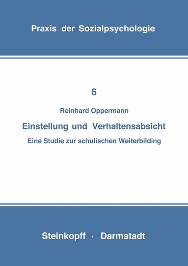 Reinhard Opper - Einstellung und Verhaltensabsicht, Häftad