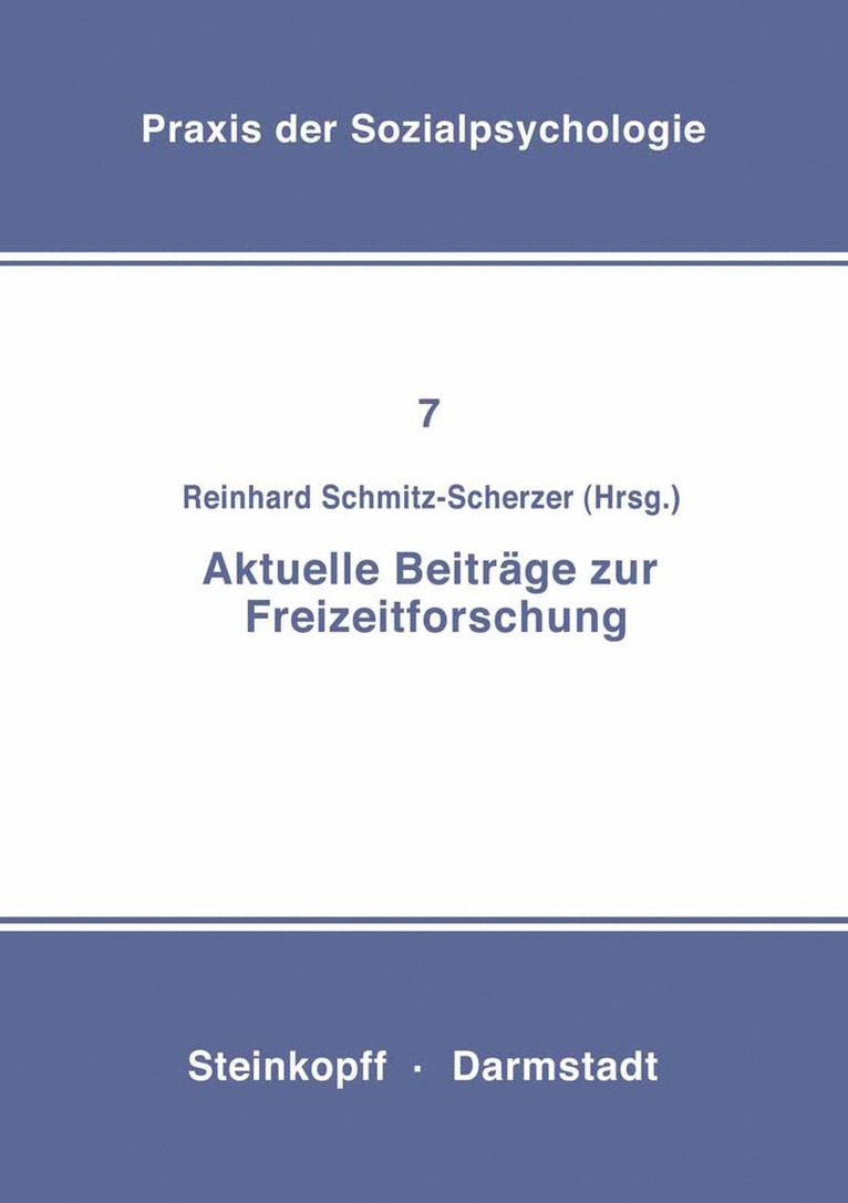 Aktuelle Beitrge zur Freizeitforschung 1