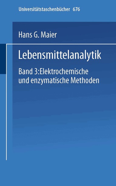 H.G. Maier - Lebensmittelanalytik, Häftad