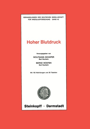 Wolfgang Schaper, Bernd Wüsten - Hoher Blutdruck, Häftad