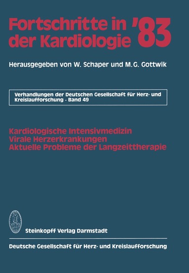 W. Schaper, M.G. Gottwik - Fortschritte in der Kardiologie, Häftad