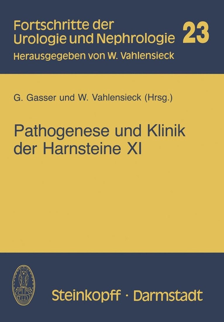 Pathogenese und Klinik der Harnsteine XI 1