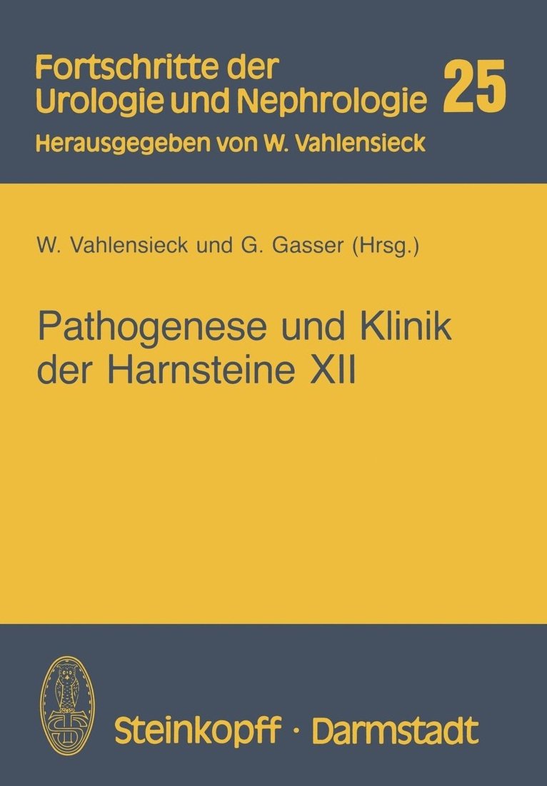 Pathogenese und Klinik der Harnsteine XII 1