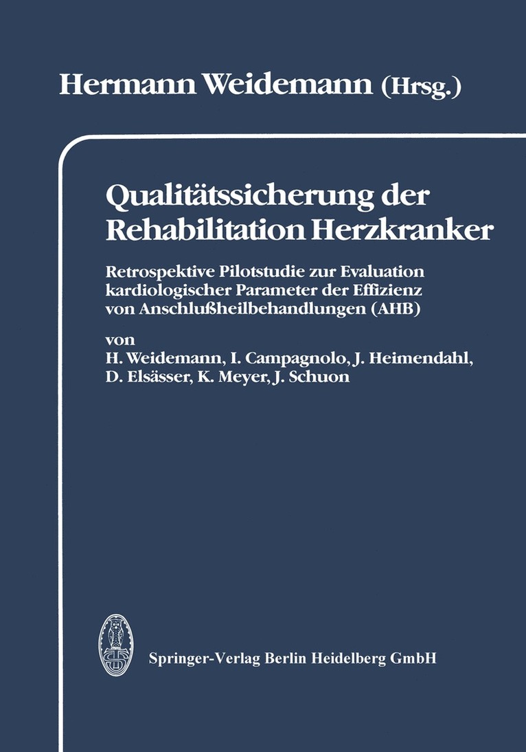 Qualittssicherung der Rehabilitation Herzkranker 1