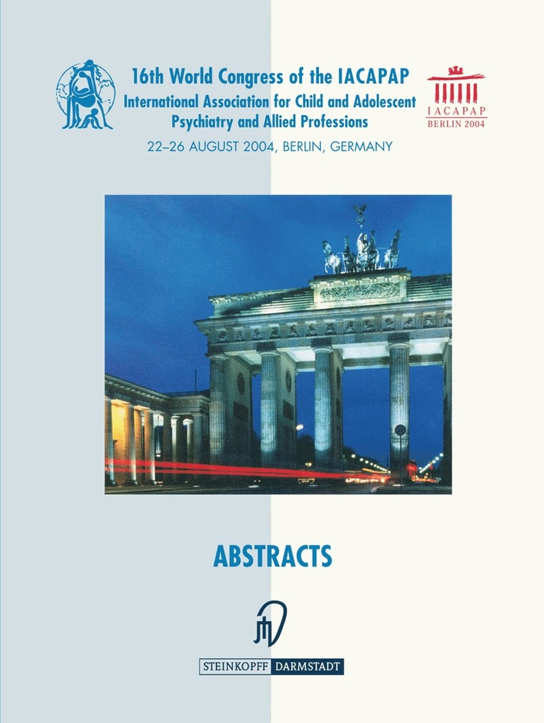 H. Remschmidt - Books of Abstracts of the 16th World Congress of the International Association for Child and Adolescent Psychiatry and Allied Professions (IACAPAP), Häftad