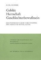 Karl Schmid, Dieter Mertens - Geblut - Herrschaft - Geschlechterbewusstsein: Grundfragen Zum Verstandnis Des Adels Im Mittelalter, Häftad