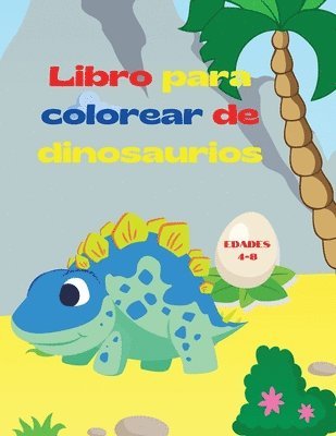 bokomslag Libro para colorear de dinosaurios