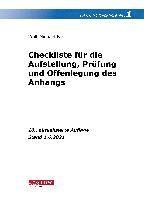 bokomslag Checkliste 1 (Aufstellung, Prüfung und Offenlegung des Anhangs)