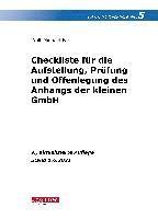 bokomslag Checkliste 5 (Anhang der kleinen GmbH)