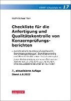 bokomslag Checkliste 17 für die Anfertigung und Qualitätskontrolle von Konzernprüfungsberichten