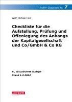 bokomslag FARR Checkliste 7 für die Aufstellung, Prüfung und Offenlegung des Anhangs der Kapitalgesellschaft und Co/GmbH & Co KG