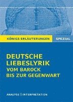 bokomslag Deutsche Liebeslyrik vom Barock bis zur Gegenwart