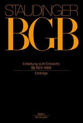 bokomslag Einleitung Zum Erbrecht; §§ 1922-1966
