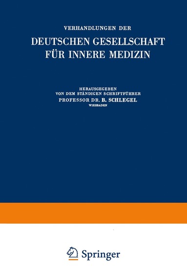 bokomslag Verhandlungen der Deutschen Gesellschaft für Innere Medizin