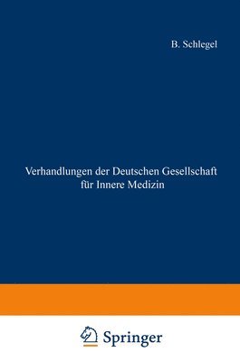 bokomslag Verhandlungen der Deutschen Gesellschaft fr Innere Medizin